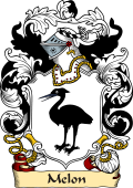 English or Welsh Family Coat of Arms (v.23) for Melon (Ref Berry)