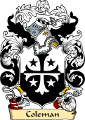 English or Welsh Family Coat of Arms (v.23) for Coleman