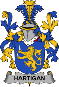 Irish Coat of Arms for Hartigan or O'Hartagan