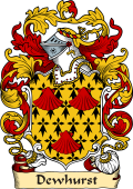 English or Welsh Family Coat of Arms (v.23) for Dewhurst (Dewhurst, Lancashire)
