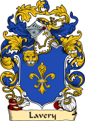 English or Welsh Family Coat of Arms (v.23) for Lavery