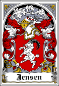 Danish Coat of Arms Bookplate for Jensen