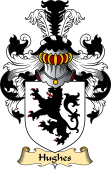 English Coat of Arms (v.23) for the family Hughes (Wales)