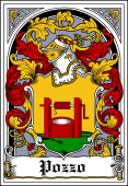 Italian Coat of Arms Bookplate for Pozzo