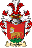 v.23 Coat of Family Arms from Germany for Deschler