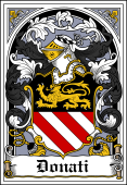 Italian Coat of Arms Bookplate for Donati