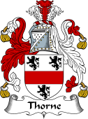 English Coat of Arms for the family Thorne