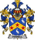 Irish Family Coat of Arms (v.25b) Fennell or O'Fennell