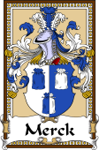 German Coat of Arms Wappen Bookplate  for Merck