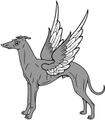 Greyhound Statant Winged