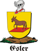 German shield on a mount for Esler