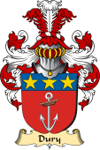 v.23 Coat of Family Arms from Germany for Dury