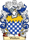 English or Welsh Family Coat of Arms (v.23) for Walton