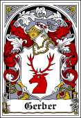 German Wappen Coat of Arms Bookplate for Gerber