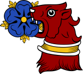 Lion Head-Rose Heraldic