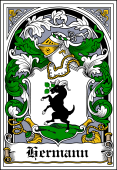 German Wappen Coat of Arms Bookplate for Hermann