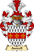English Coat of Arms (v.23) for the family Auncell