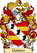 English or Welsh Family Coat of Arms (v.23) for Godden (Leyborn-Castle, Kent)