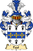 English Coat of Arms (v.23) for the family Paul