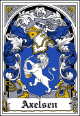 Danish Coat of Arms Bookplate for Axelsen
