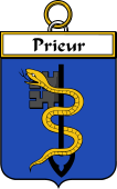 French Coat of Arms Badge for Prieur