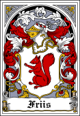 Danish Coat of Arms Bookplate for Friis