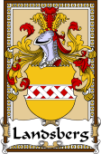German Coat of Arms Wappen Bookplate  for Landsberg
