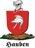 German shield on a mount for Hauben