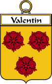 French Coat of Arms Badge for Valentin