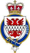 British Garter Coat of Arms for Joyce (Ireland)