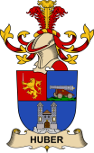 Republic of Austria Coat of Arms for Huber (de Mordenstern)