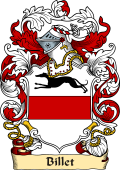 English or Welsh Family Coat of Arms (v.23) for Billet (Norfolk)