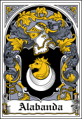 Polish Coat of Arms Bookplate for Alabanda