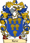 English or Welsh Family Coat of Arms (v.23) for Kew (Yorkshire)