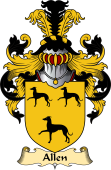 English Coat of Arms (v.23) for the family Allen