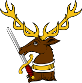Stag Hd Er Coll Holding Sword