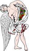 Gods and Goddesses Clipart image: Zephyrus Wind God