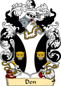 English or Welsh Family Coat of Arms (v.23) for Den (or Denne Kent)
