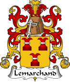 Coat of Arms from France for Lemarchand (Marchand le)