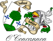 Sept (Clan) Coat of Arms from Ireland for O'Concannon