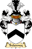English Coat of Arms (v.23) for the family Trelawney