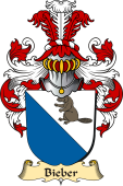 v.23 Coat of Family Arms from Germany for Bieber