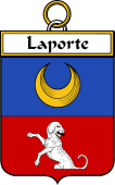 French Coat of Arms Badge for Laporte