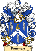 English or Welsh Family Coat of Arms (v.23) for Penman (Gibraltar)