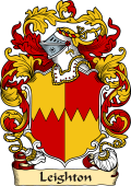 English or Welsh Family Coat of Arms (v.23) for Leighton (Shropshire and Somersetshire)