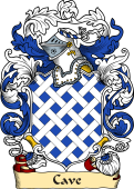 English or Welsh Family Coat of Arms (v.23) for Cave