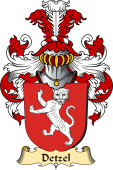 v.23 Coat of Family Arms from Germany for Detzel