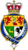 British Garter Coat of Arms for Sullivan (Ireland)