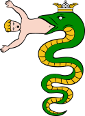 Serpent Torqued Erect Devouring an Infant
