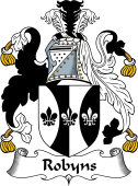 English Coat of Arms for the family Robyns or Robbins